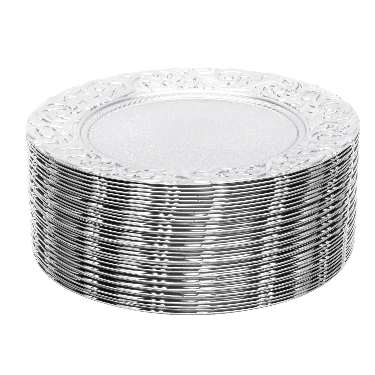 Juego de 100 platos base redondos