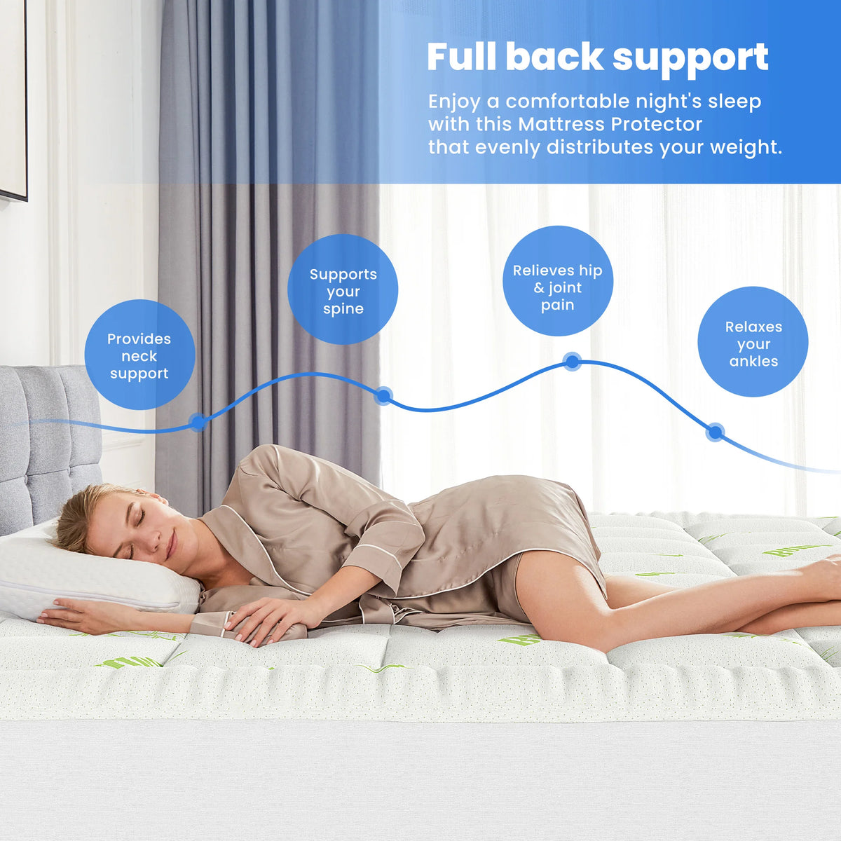 Bamboo-Derived Viscose Mattress Topper
