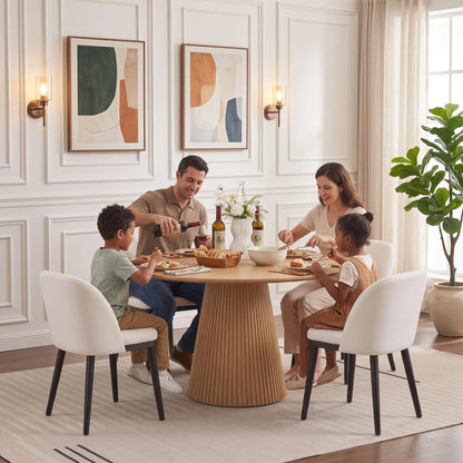 Ensemble de chaise à manger en bois rembourré