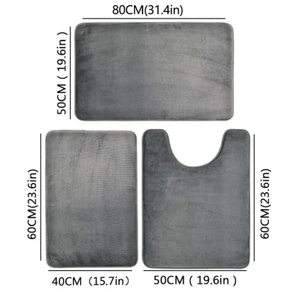 3-Piece Bathroom Mat Set
