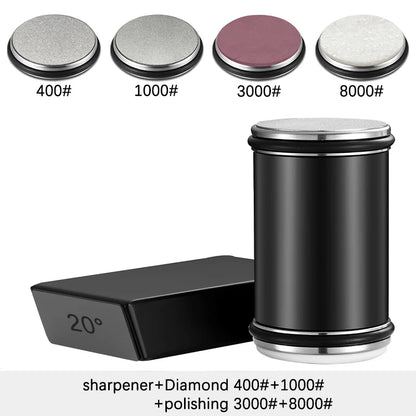 Rolling Knife Sharpener and Sharpening Stone Set
