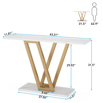 Mesa consola industrial de 43.3 pulgadas