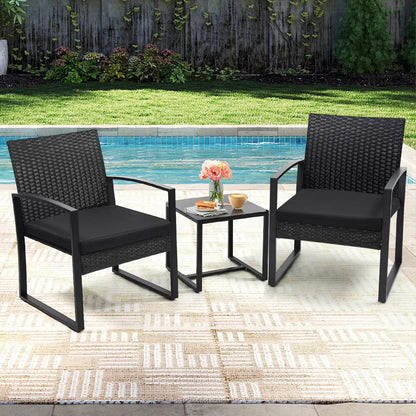 3-Piece Wicker Patio Bistro Set