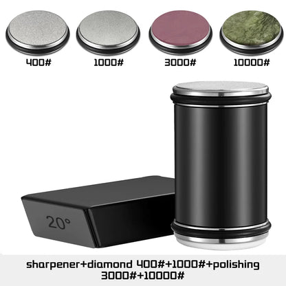 Rolling Knife Sharpener and Sharpening Stone Set