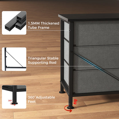 9-Drawer Fabric TV Stand