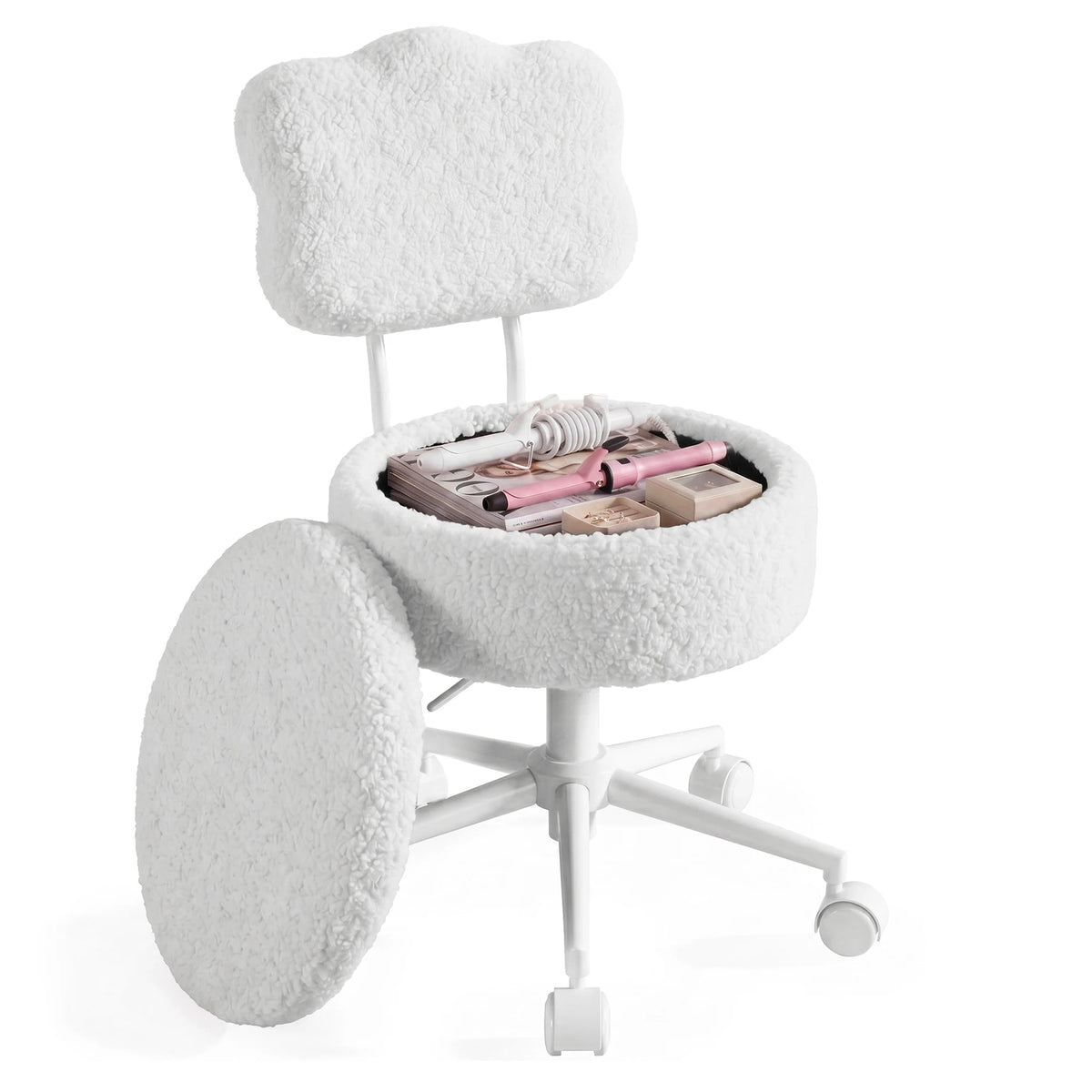 Swivel Vanity Chair with Storage