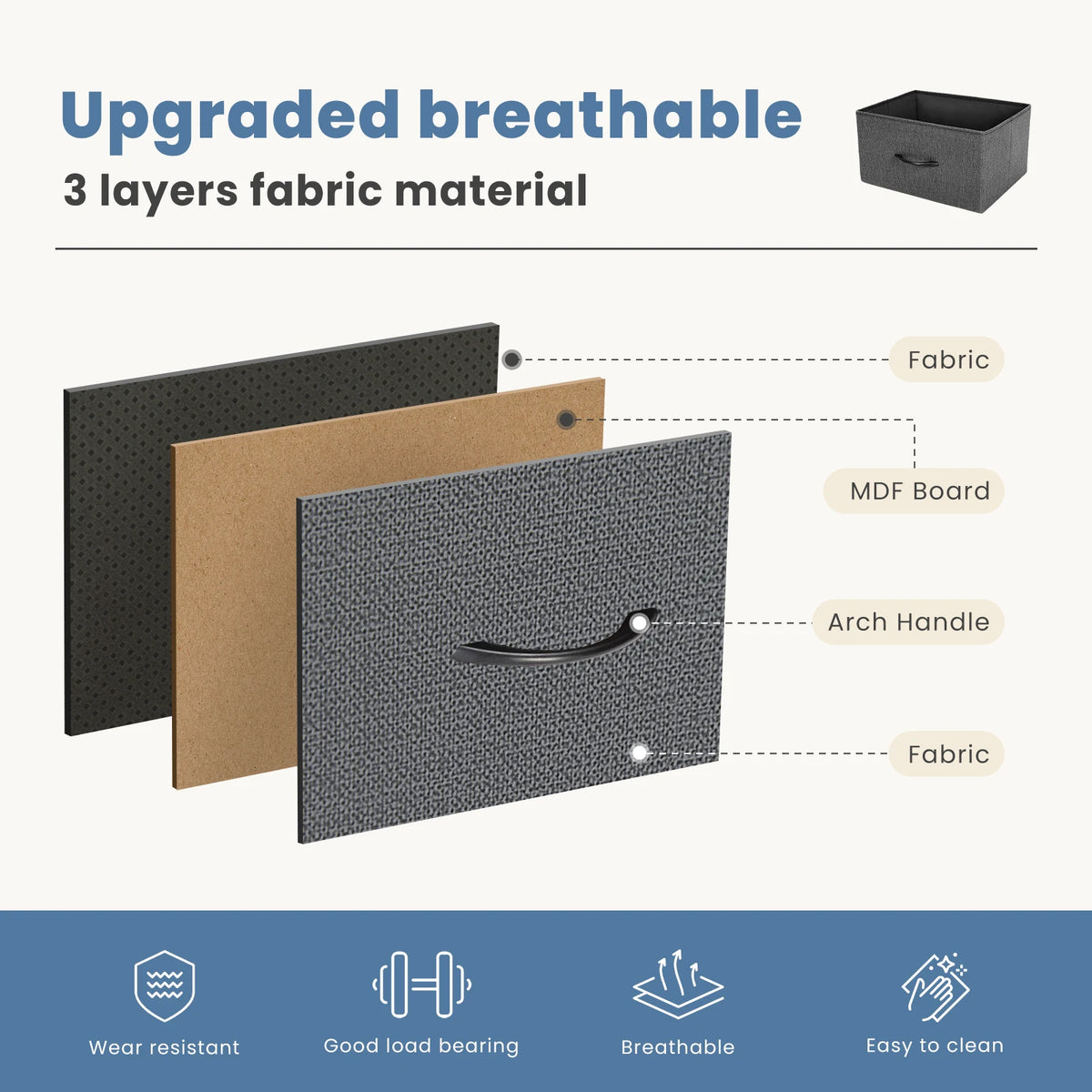 4-Drawer Fabric Storage Chest
