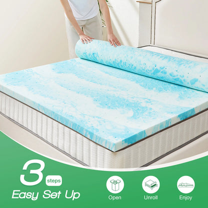 Sobrecolchón de espuma viscoelástica con gel