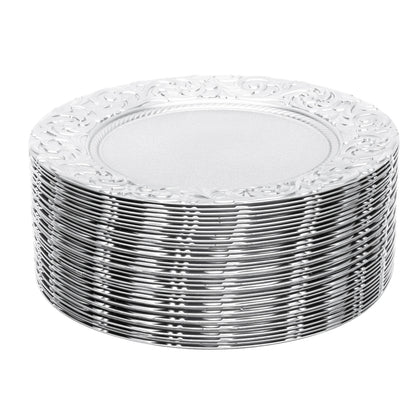 Juego de 100 platos base redondos