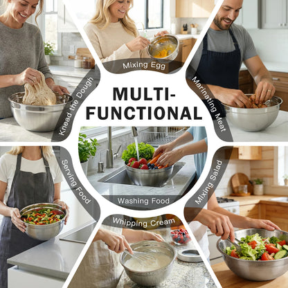 7-Piece Stainless Steel Mixing Bowl Set with Lids
