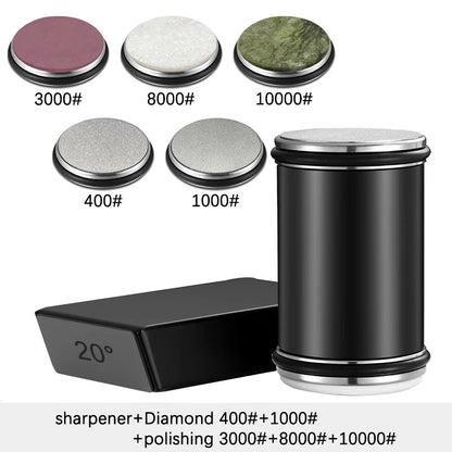 Rolling Knife Sharpener and Sharpening Stone Set