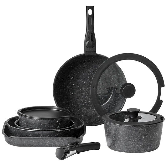 17-Piece Granite Nonstick Cookware Set