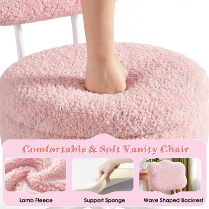 Swivel Vanity Chair with Storage