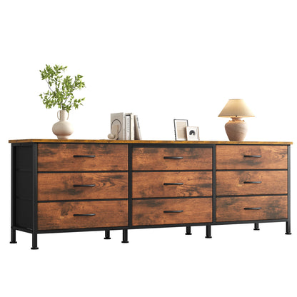 9-Drawer Fabric TV Stand