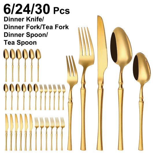 Gold Stainless Steel Cutlery Set
