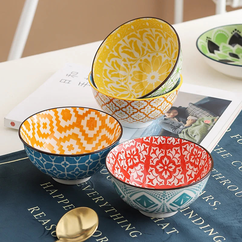 Lot de 4 bols en céramique de style bohème