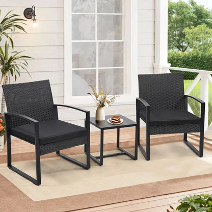 3-Piece Wicker Patio Bistro Set