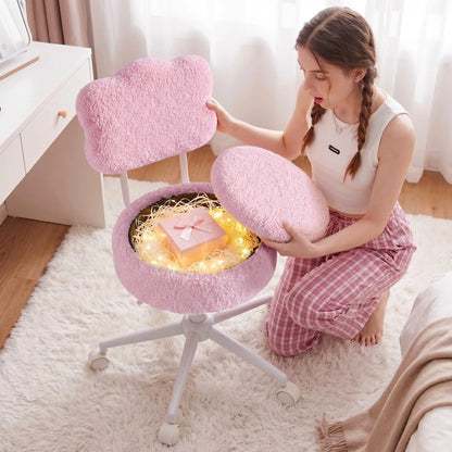 Swivel Vanity Chair with Storage