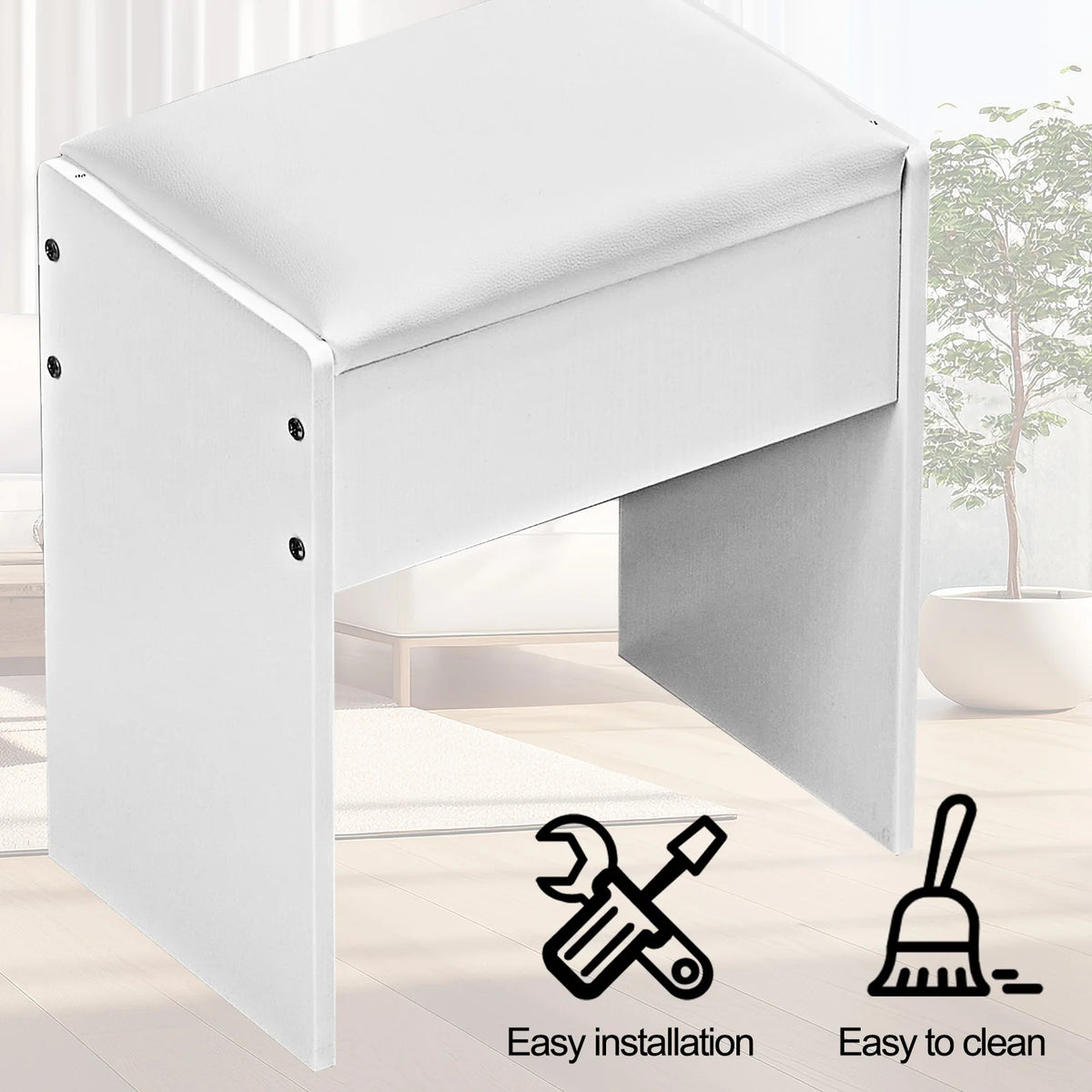 Padded Vanity Stool