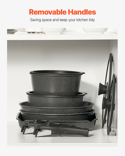 17-Piece Granite Nonstick Cookware Set