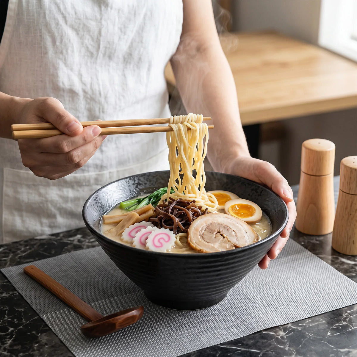 2-Piece 9-Inch Ceramic Ramen Bowl Set