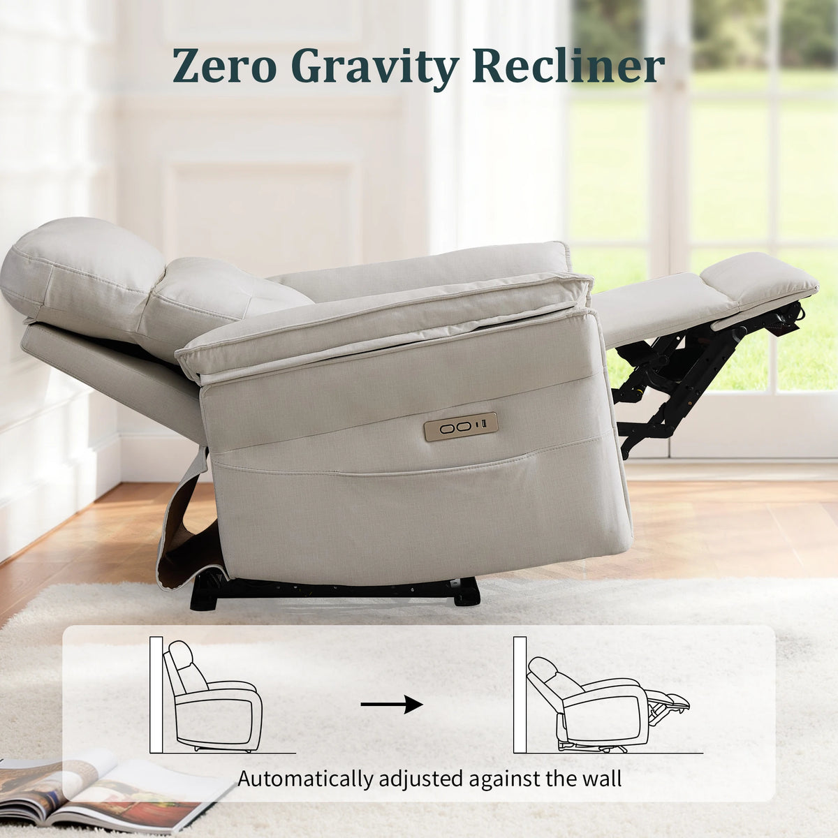 Power Recliner with USB Charging Ports