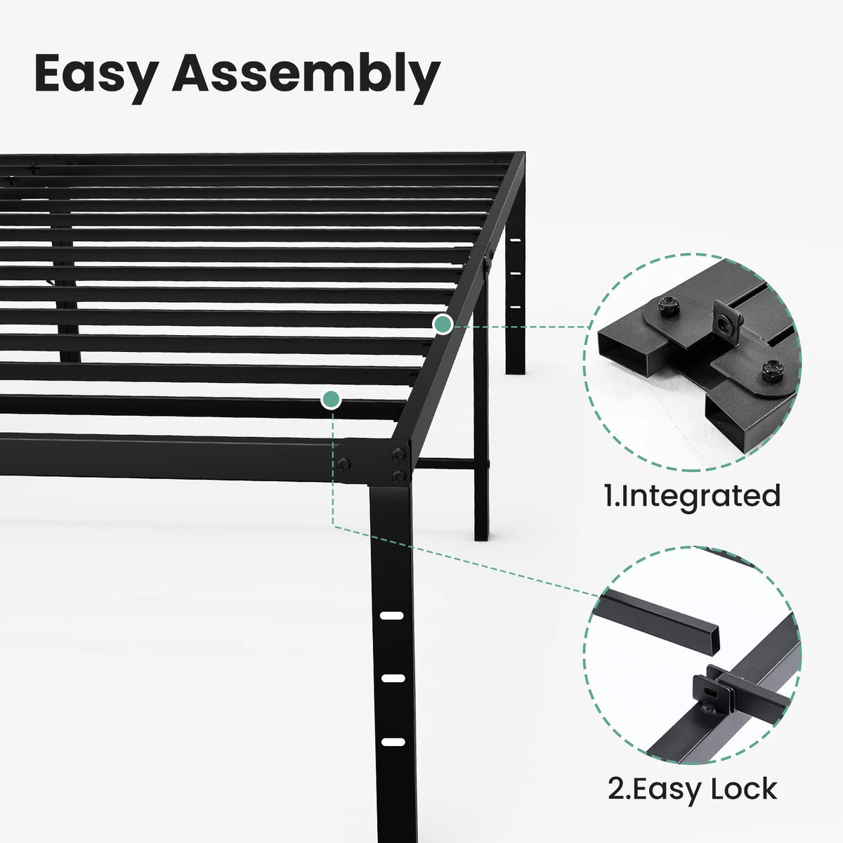 16-Inch Metal Platform Bed Frame