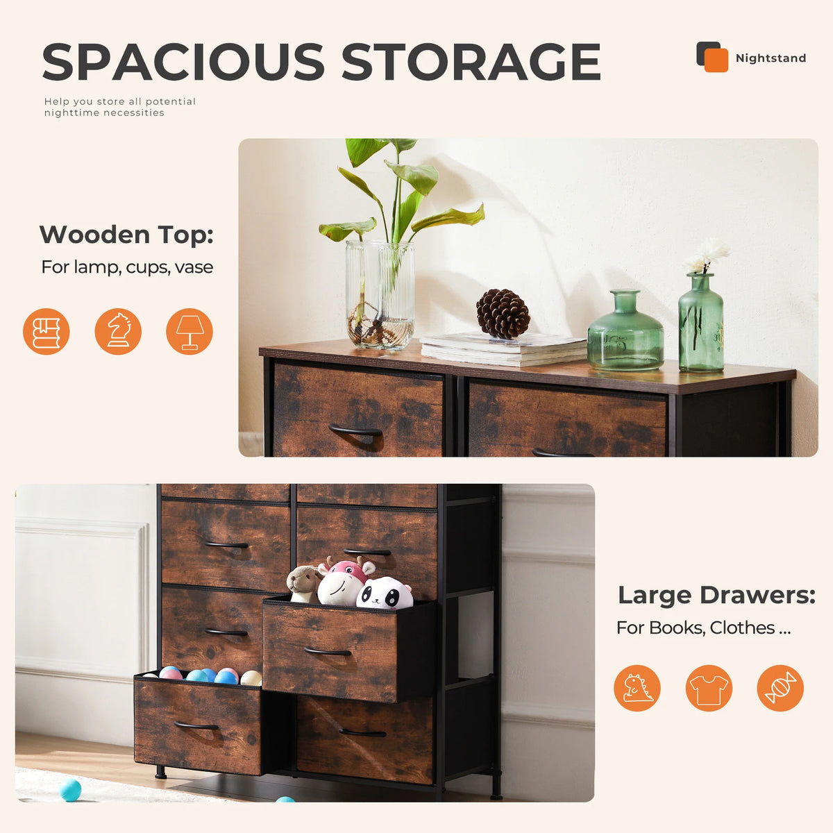 8-Drawer Fabric Storage Chest