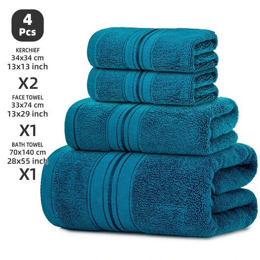 4-Piece Cotton Bath Towel Set