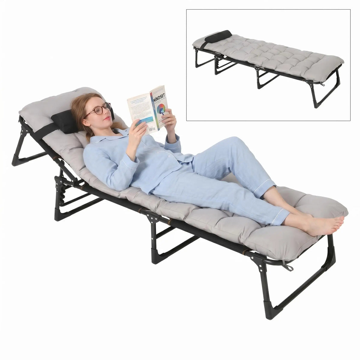66.9–78.7-Inch Folding Camping Cot