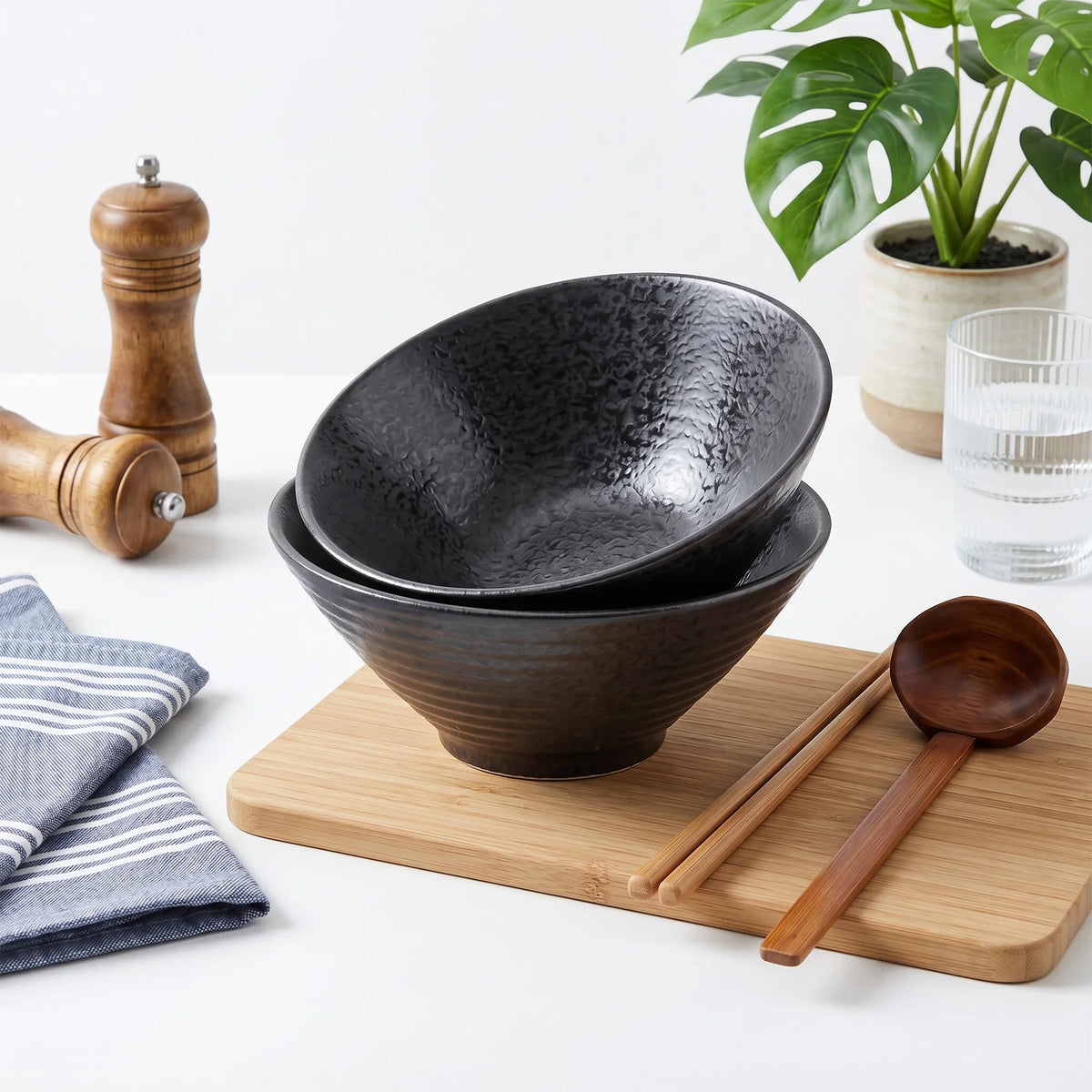 2-Piece 9-Inch Ceramic Ramen Bowl Set