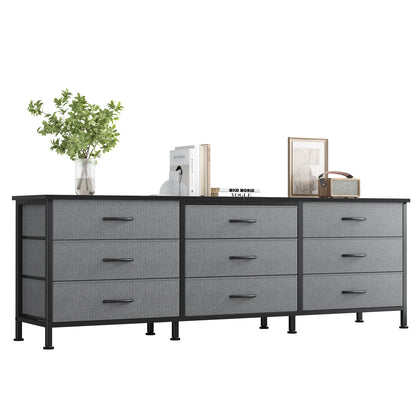 9-Drawer Fabric TV Stand