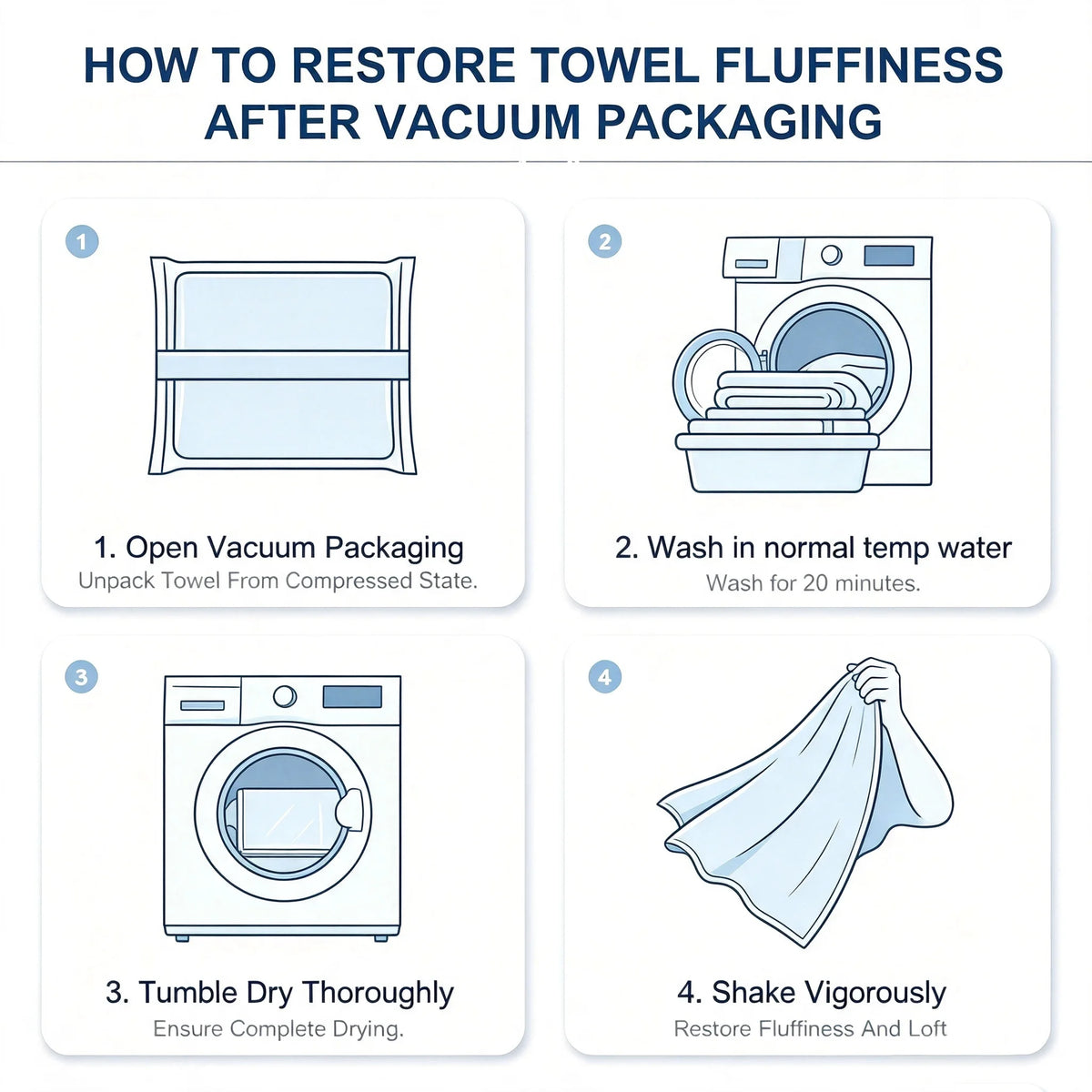 4-Piece Cotton Bath Towel Set