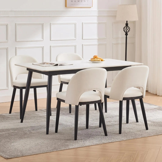 Upholstered Wooden Dining Chair Set