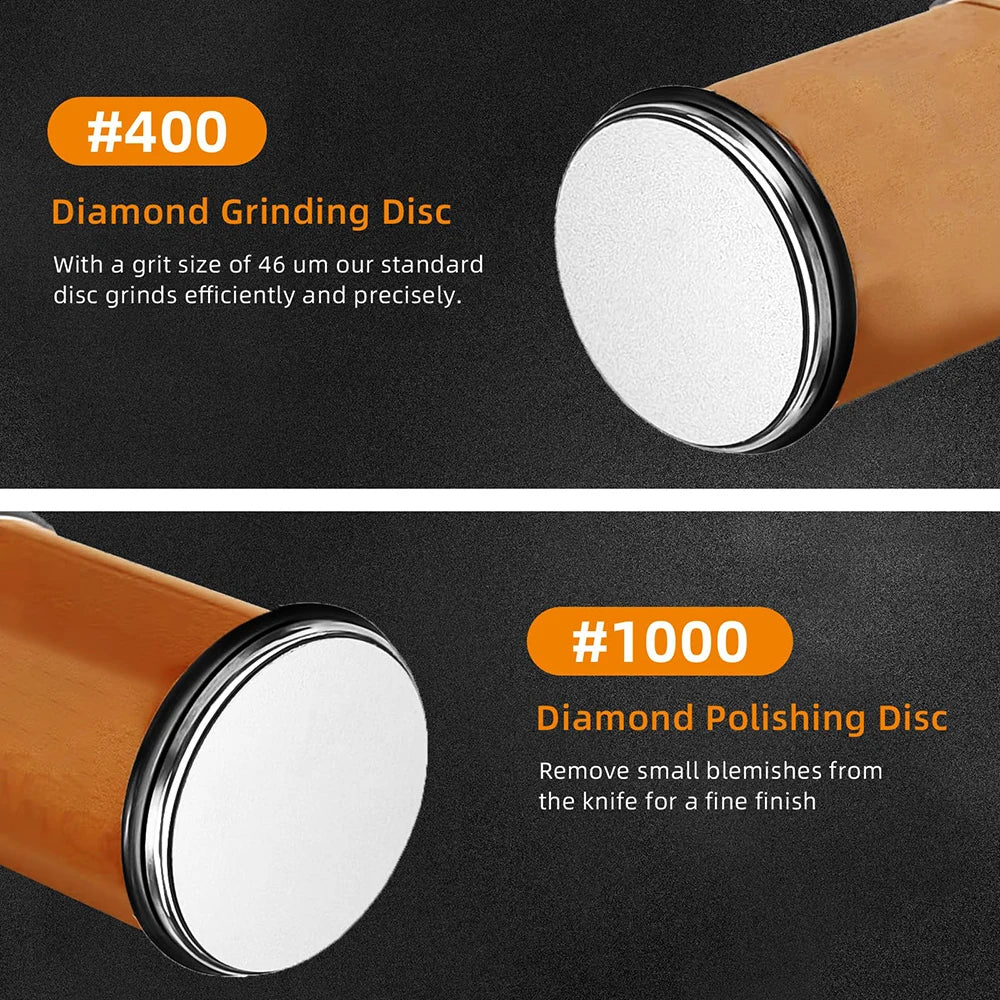 Rolling Knife Sharpener and Sharpening Stone Set
