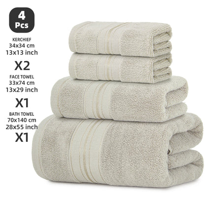 4-Piece Cotton Bath Towel Set
