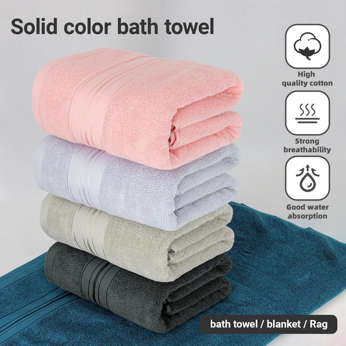 4-Piece Cotton Bath Towel Set