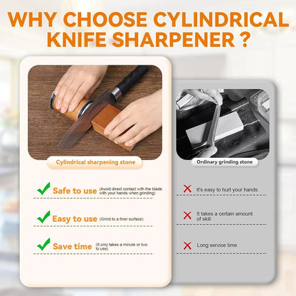 Rolling Knife Sharpener and Sharpening Stone Set
