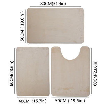 3-Piece Bathroom Mat Set