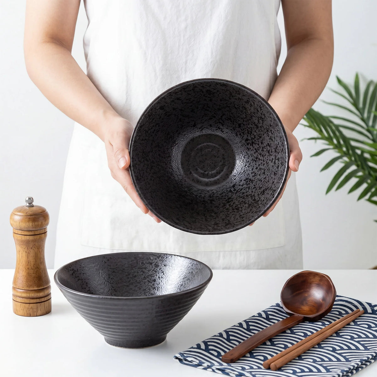 2-Piece 9-Inch Ceramic Ramen Bowl Set