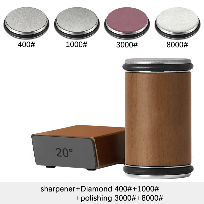 Rolling Knife Sharpener and Sharpening Stone Set