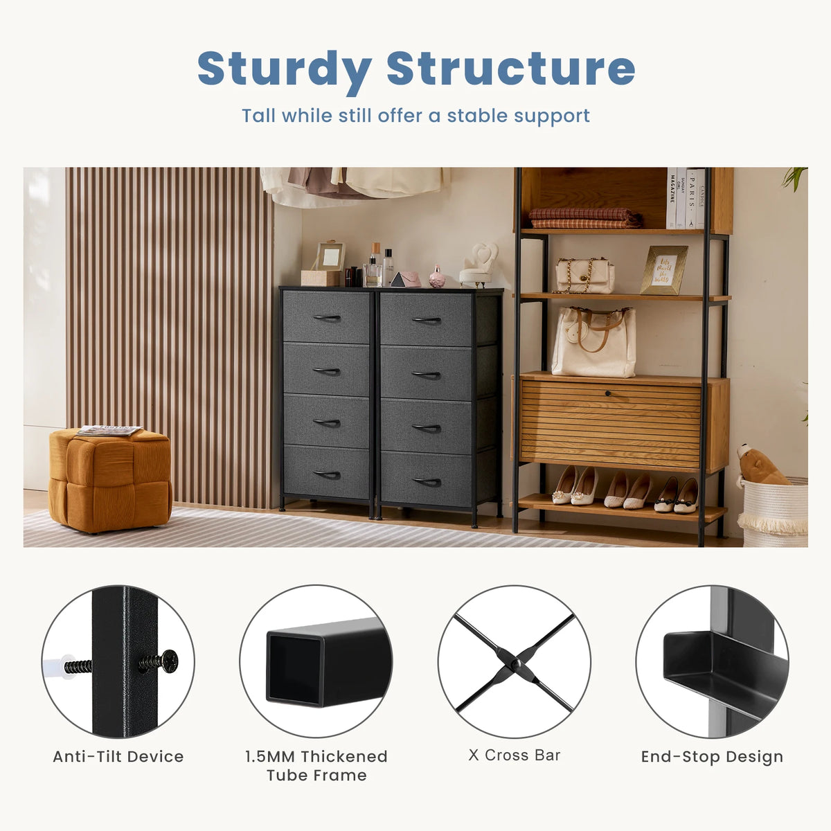 4-Drawer Fabric Storage Chest