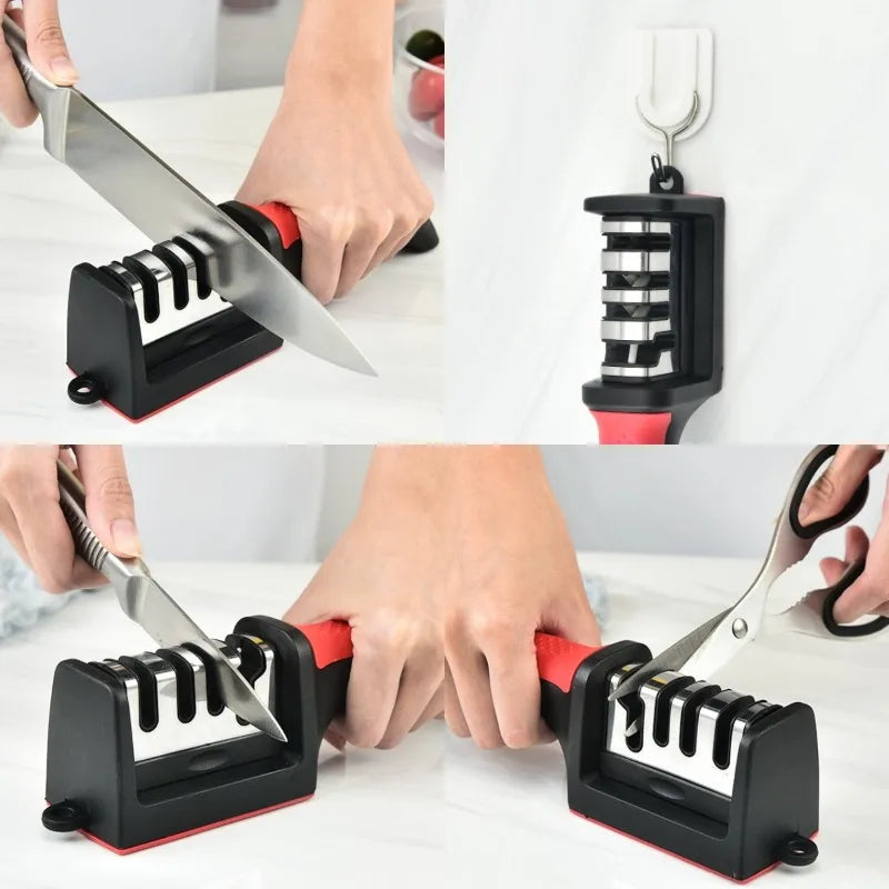 Afilador de cuchillo portátil multietapa