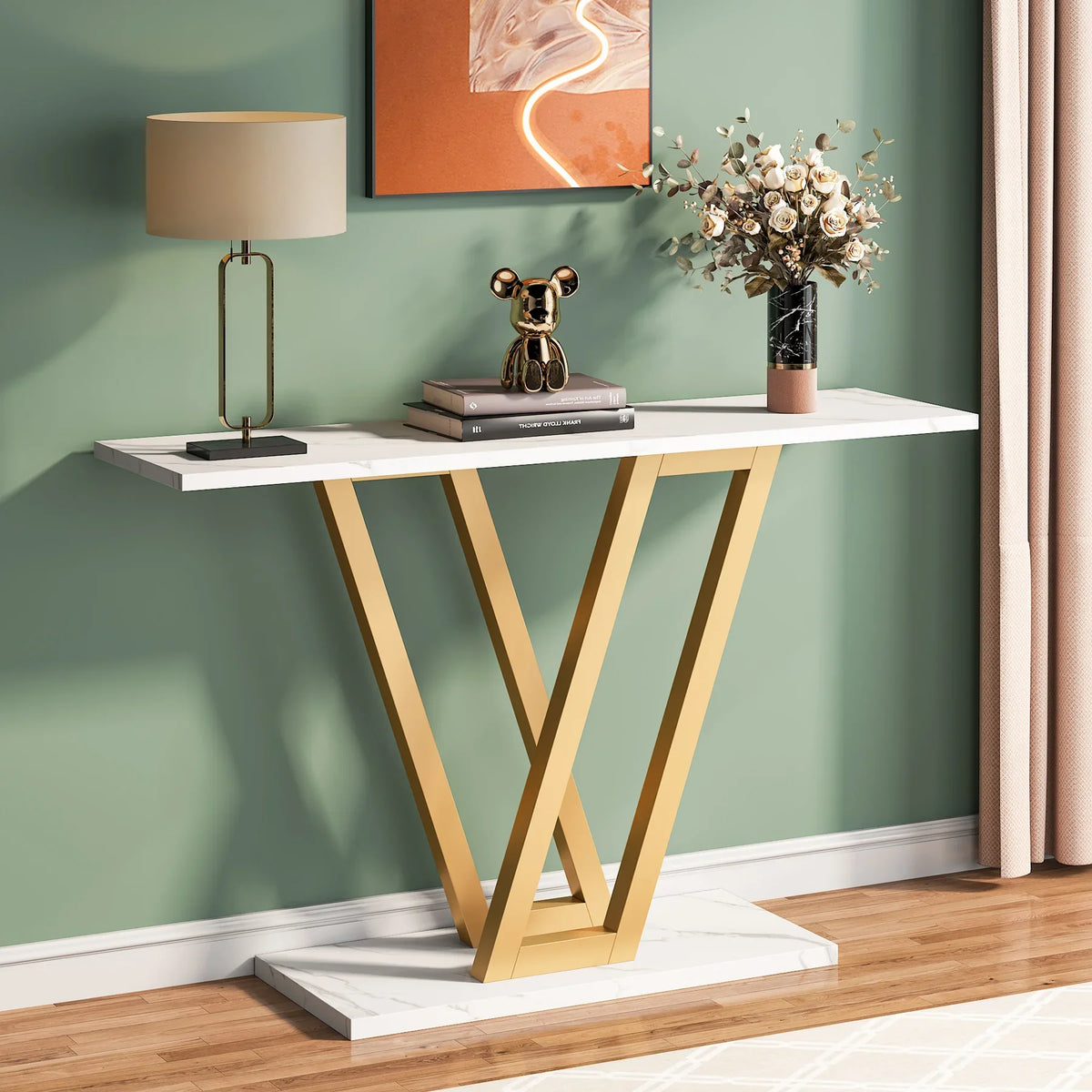 Mesa consola industrial de 43.3 pulgadas