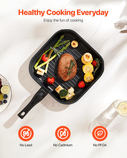 17-Piece Granite Nonstick Cookware Set
