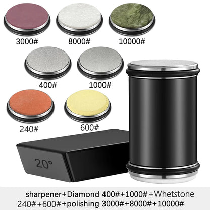 Rolling Knife Sharpener and Sharpening Stone Set