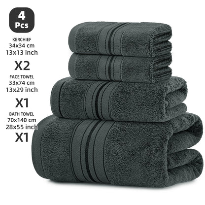 4-Piece Cotton Bath Towel Set