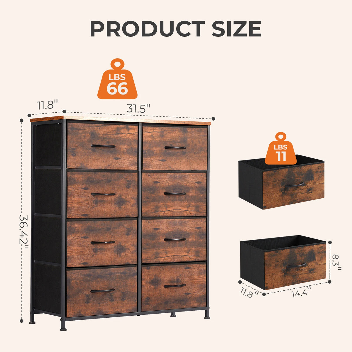 8-Drawer Fabric Storage Chest
