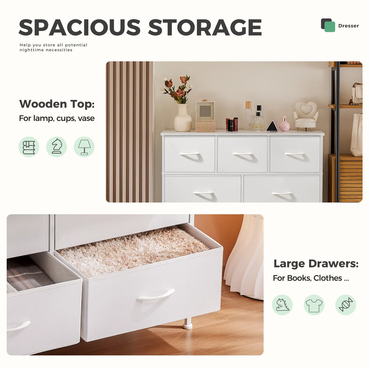Fabric Drawer Storage Chest