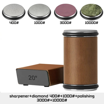 Rolling Knife Sharpener and Sharpening Stone Set